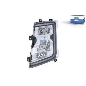 Side profile of the DT Spare Parts 13.00166 headlight showing depth