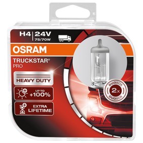 VW L80 OSRAM TRUCKSTAR PRO H4 bulb 64196TSP-HCB | 75/70W | 24V | 3200K | P43t